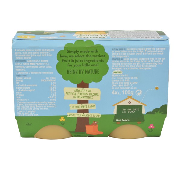 4 hũ Pudding cháo kem HEINZ  cho bé từ 6 tháng tuổi (Date: 30/11/2023)
