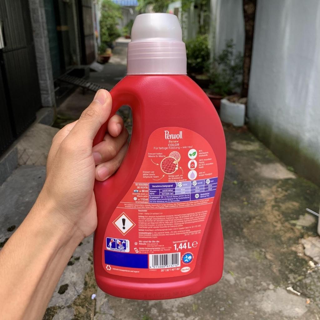 Nước giặt giữ màu quần áo hạn chế nhăn vải Perwoll 1.375l mẫu mới của Đức