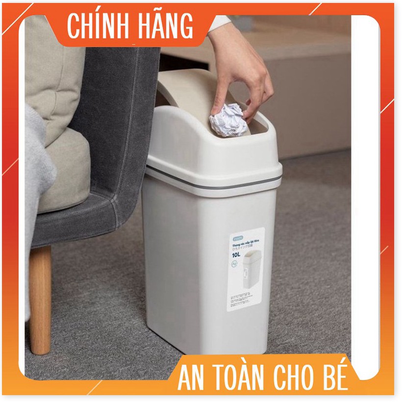 Thùng rác nắp lật Inochi 10L (tiêu chuẩn Nhật Bản)