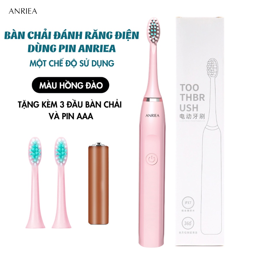 Bàn chải đánh răng điện dùng pin Electric Toothbrush bàn chải pin Anriea A18