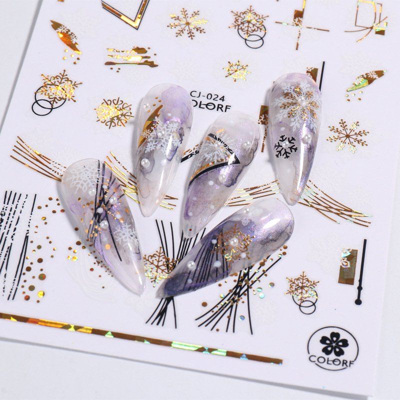 NOEL 1 - STICKER NAIL 2023- STICK 3D CAO CẤP CÓ ÁNH KIM NHŨ LẤP LÁNH - STICK DÁN MÓNG NOEL