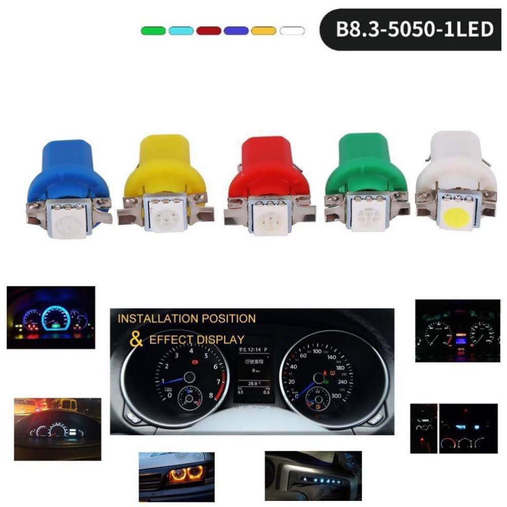 ⚡️MUA 10 TẶNG 1⚡️ Đèn LED T5 B8.3D 1SMD Gắn Mặt Đồng Hồ Xe Máy, Ô tô