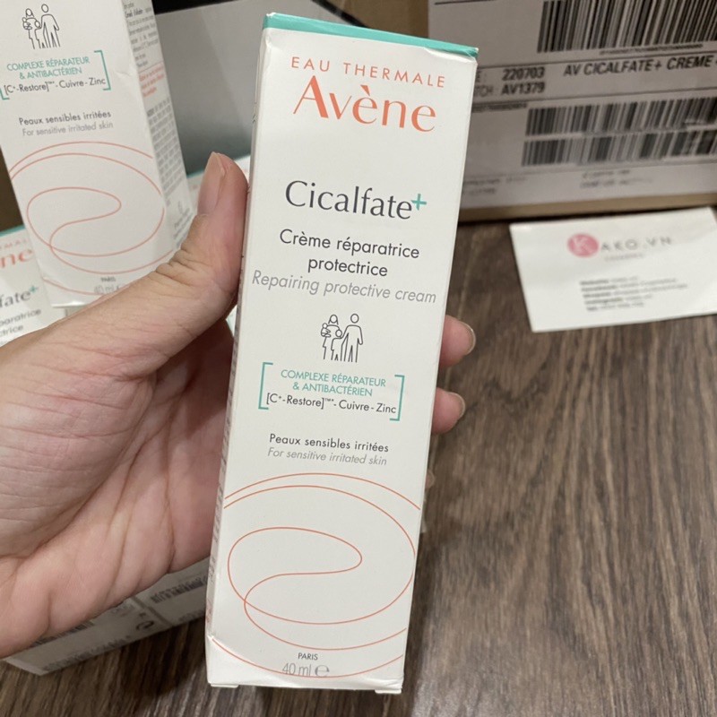 (40ml/100ml) Avene Cicalfate+ Cream - Kem Phục Hồi, Lành Sẹo và Chống Nhiễm Khuẩn Da 40ml