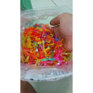 Thun buộc tóc cho bé [gói 100gr] Thun cột tóc đen hoặc nhiều màu