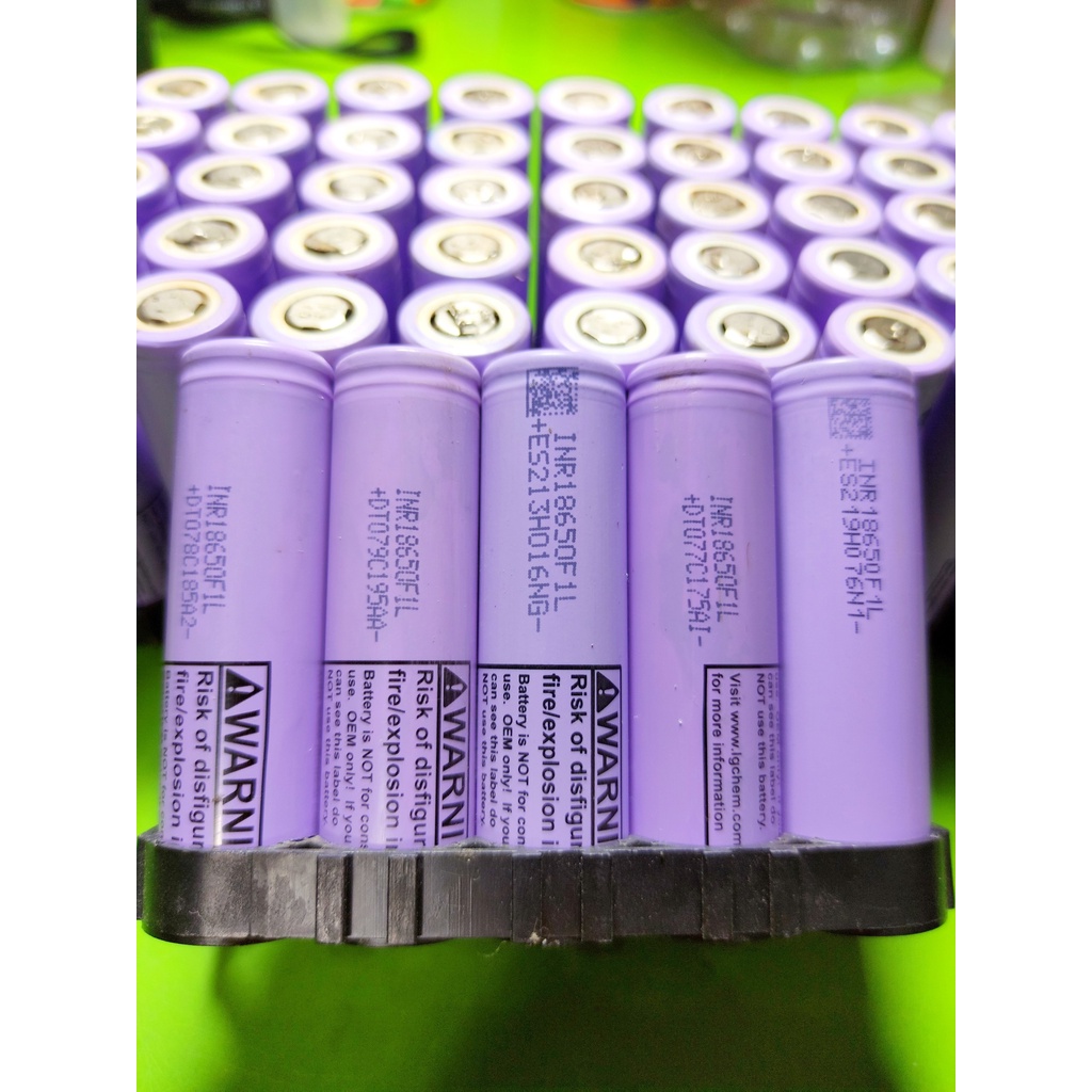 Combo 5 cell Pin 18650 LG F1L dung lượng 3350mah chính hãng tháo khối chuẩn