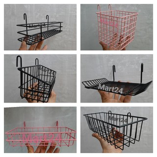 giỏ cài lưới sắt. giỏ treo khung sắt trang trí