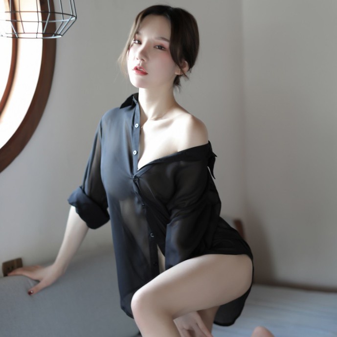 Áo Sơ Mi xuyên thấu Sexy quyến rũ 5015 Cosplay ÁO + Kèm Quần CHíp | BigBuy360 - bigbuy360.vn