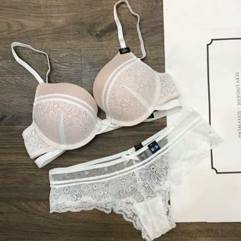 Bộ đồ lót B010 Vicky ren mút kép siêu đẩy có gọng | BigBuy360 - bigbuy360.vn