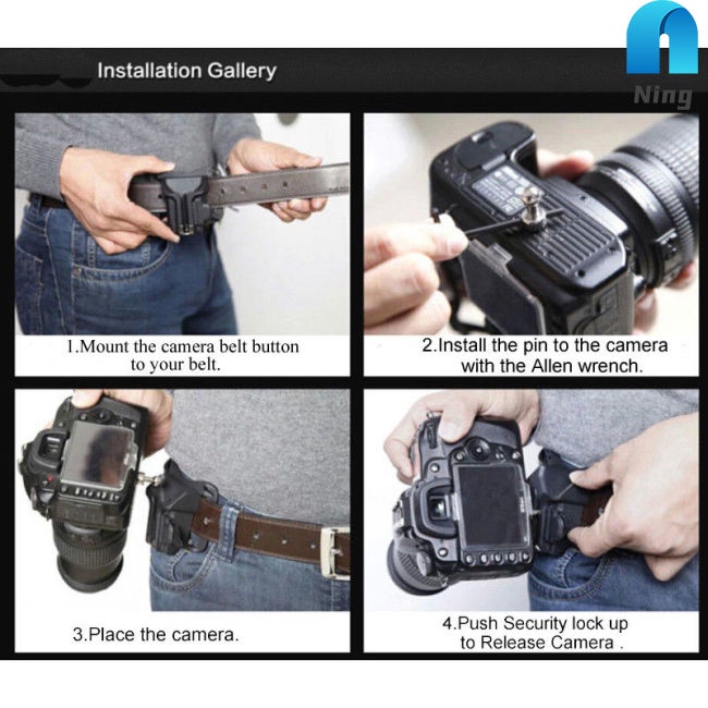 Giá Đỡ Gắn Thắt Lưng Tháo Lắp Nhanh Cho Máy Ảnh DSLR