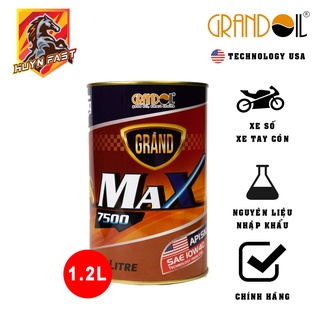 DẦU NHỚT  GRANDOIL MAX 7500 10W40 100%  CÔNG NGHỆ TỔNG HỢP (LON 1.2L)