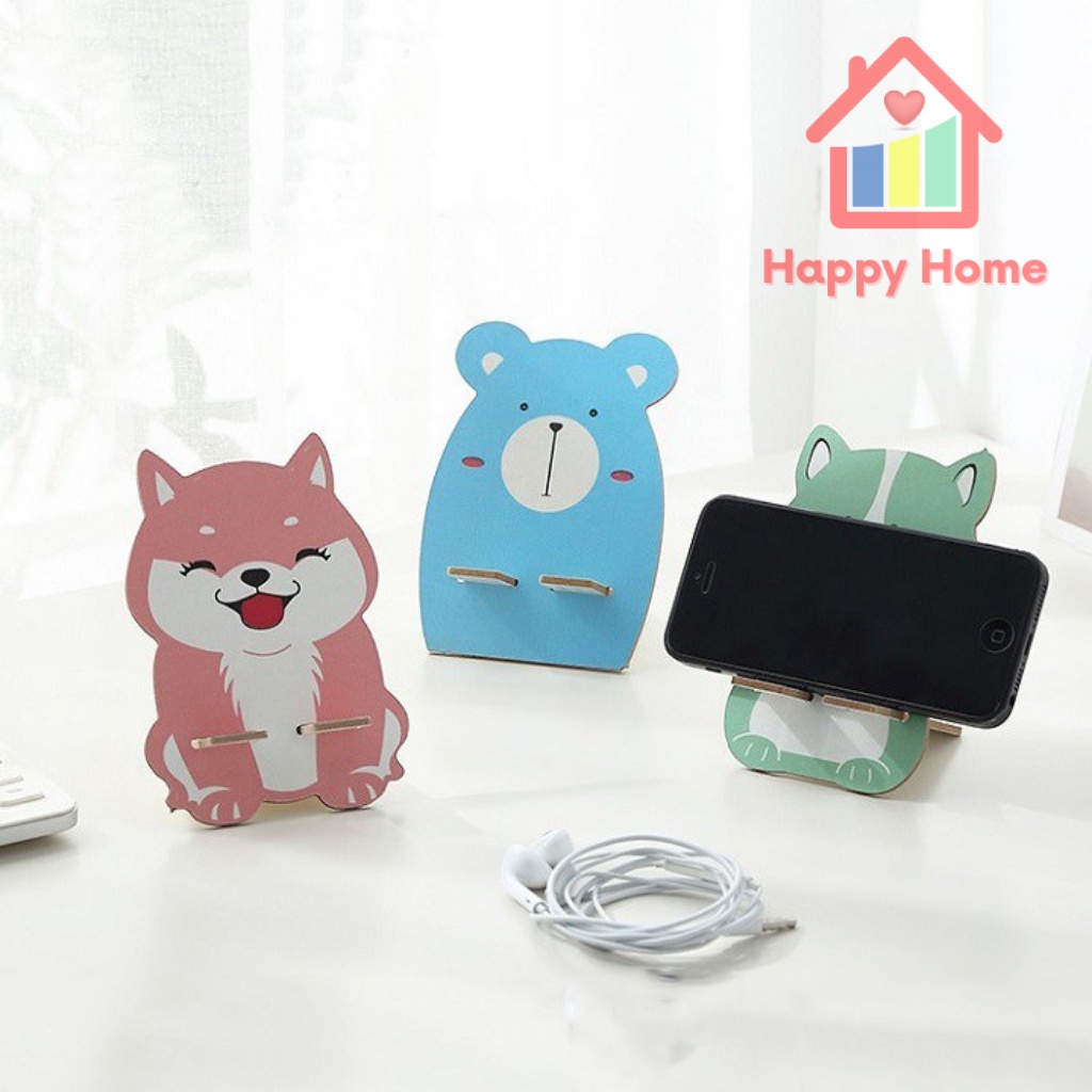 Giá đỡ điện thoại, kệ để điện thoại hình thú ngộ nghĩnh Happy Home