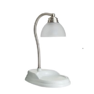 Đèn chụp đốt nến Aurora Yankee Candle màu trắng bạc