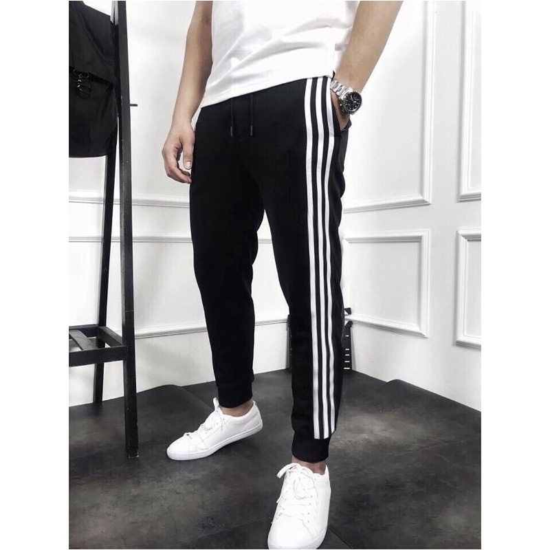Quần thể thao nỉ 3 sọc cho nam và nữ DINO SPORT, quần thể thao dài chất dày dặn, co giãn, không nhăn