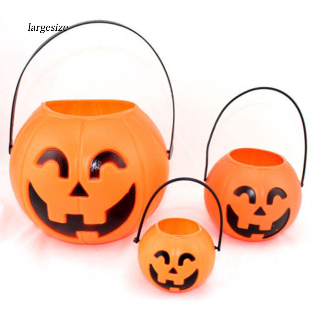 Đèn quả bí ngô GIỎ ĐỰNG KẸO dùng trang trí lễ hội Halloween độc đáo