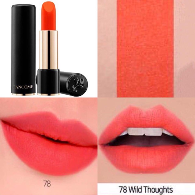 [Bill Pháp] Son lì Lancome L'Absolu Rouge Drama Matte màu cam tươi 78 Wild Thoughts