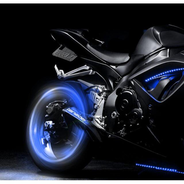 Đèn LED neon gắn van bánh xe đạp xe máy trang trí năm màu