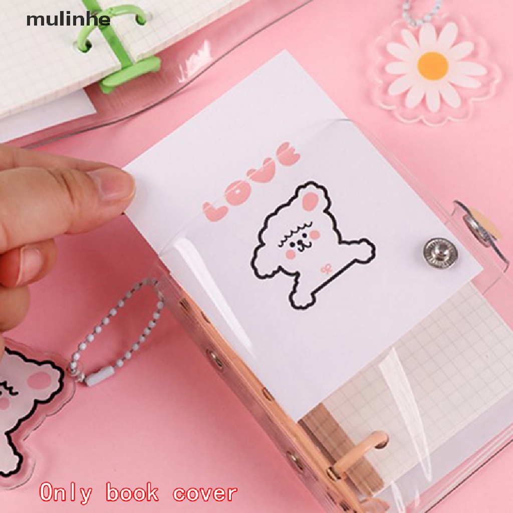 Mulinhe Sổ Tay 3 Vòng Tròn Mini Bằng PVC Trong Suốt Dễ Thương Sáng Tạo Cho Học Sinh vn