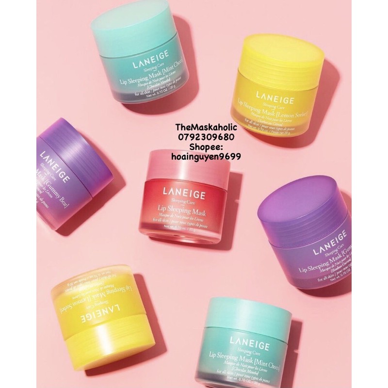 (Bill) Mặt nạ ngủ môi Laneige Lip Sleeping Mask Holiday Set 2020 8g, 3g | BigBuy360 - bigbuy360.vn