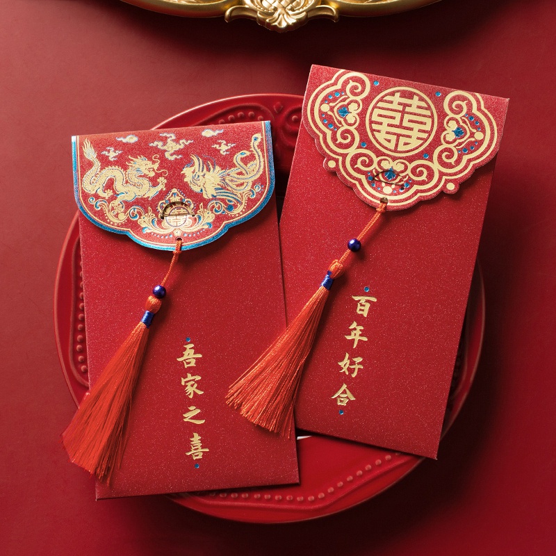 Bao Lì Xì Đỏ Angpao Năm 2023 Sáng Tạo Có Tua Rua