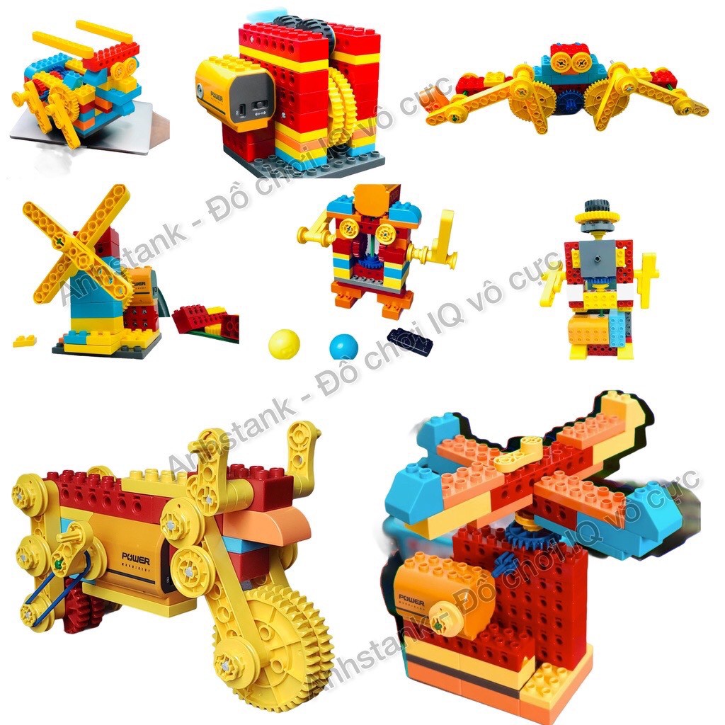 Mô hình Duplo Động cơ 2 chiều sạc USB Hãng Fello 139 Mô hình đồ chơi trí tuệ cho bé 3 tuổi đến 11 tuổi dòng education