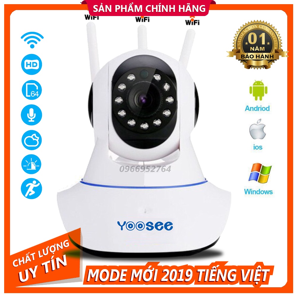 Camera Ip YooSee 3 Râu Full HD 2.0Mpx Tiếng Việt Mới