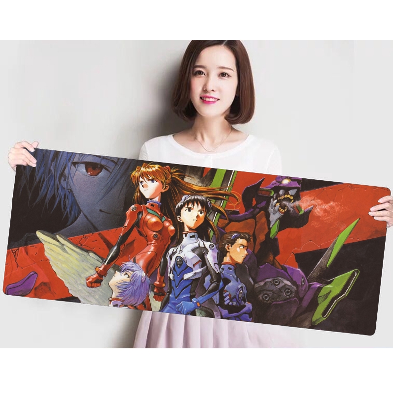 Tấm Lót Chuột Máy Tính In Hình Anime Evangelion Kích Thước 90x40