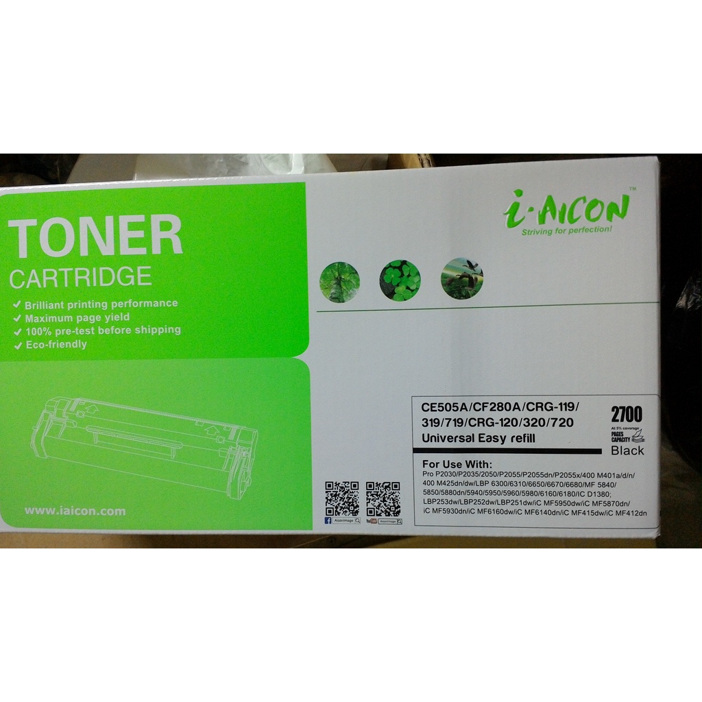 Hộp mực 05a/ 80a có lỗ đổ mực,lỗ thải cho máy in Hp 2035-máy in HP 400/401-2055D-M401D-Canon 251DW-6670DN chính hãng
