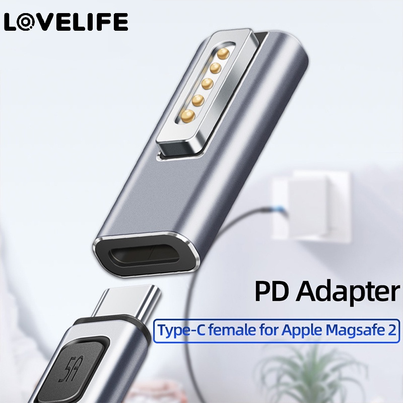 Cáp Sạc Nhanh Chuyển Đổi Type C Sang Magsafe 2 PD Type C Cho MacBook Air & Pro