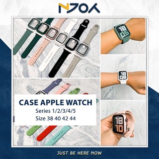 Mua Ốp Apple Watch Kính Cường Lực Viền Silicon 38 42Mm 40 44Mm - Apple Watch Series 5 4 3 2 1 - Case Apple Watch NJOYSHOP