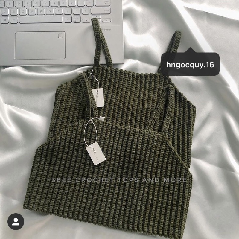 Áo dây len Basic Top handmade crochet