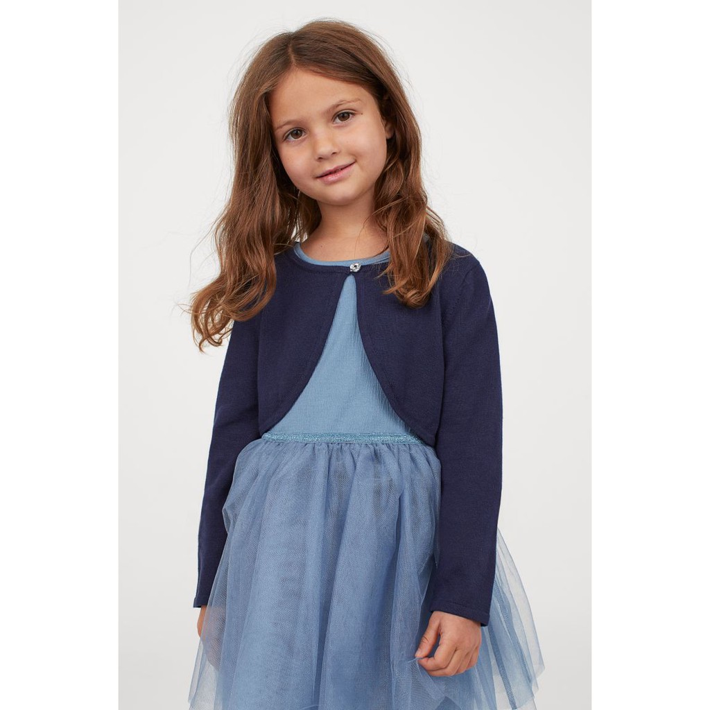 Áo len dáng Cardigan navy HM H&amp;M _hàng chính hãng authentic