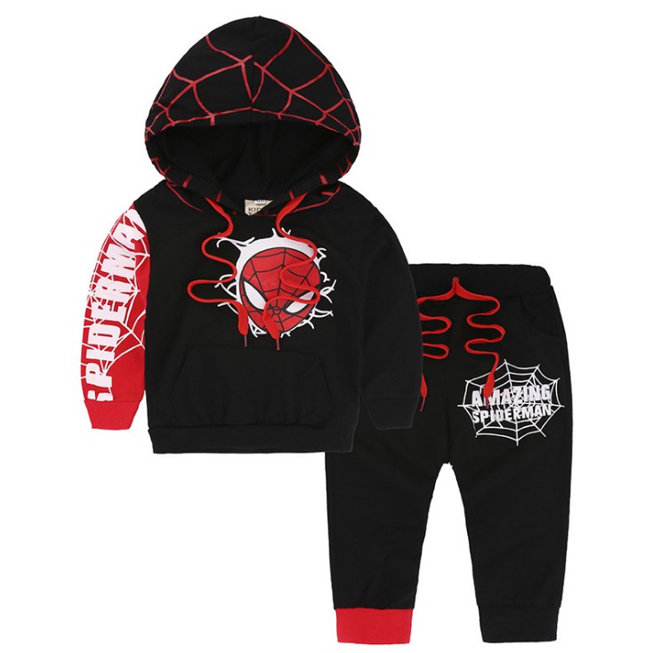 Bộ áo tay dài có nón hoodie và quần dài vải thun cho các bé nhỏ