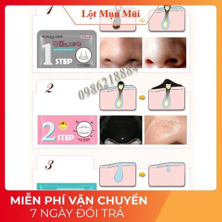 [FREESHIP]  Miếng lột mụn mũi 3 bước MM12