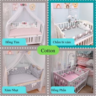 Ga bọc đệm cũi Tree Story, drap bọc đệm cũi cho bé