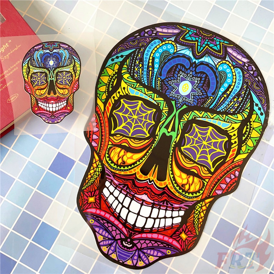 ✪ Sticker Dán Tường Hình Đầu Lâu ✪ 1 Miếng Dán Trang Trí Công Tắc Nhiệt