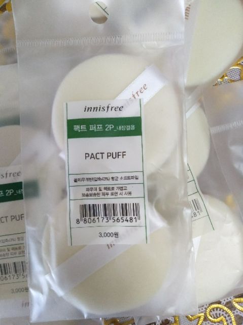 Bộ 2 Bông Mút Trang Điểm Innisfree Pact Puff