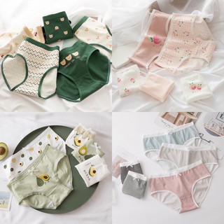 SET 5 QUẦN LÓT QUẢ BƠ-QUẦN LÓT CARO-QUẦN LÓT QUẢ ĐÀO-QUẦN LÓT GẤU XANH