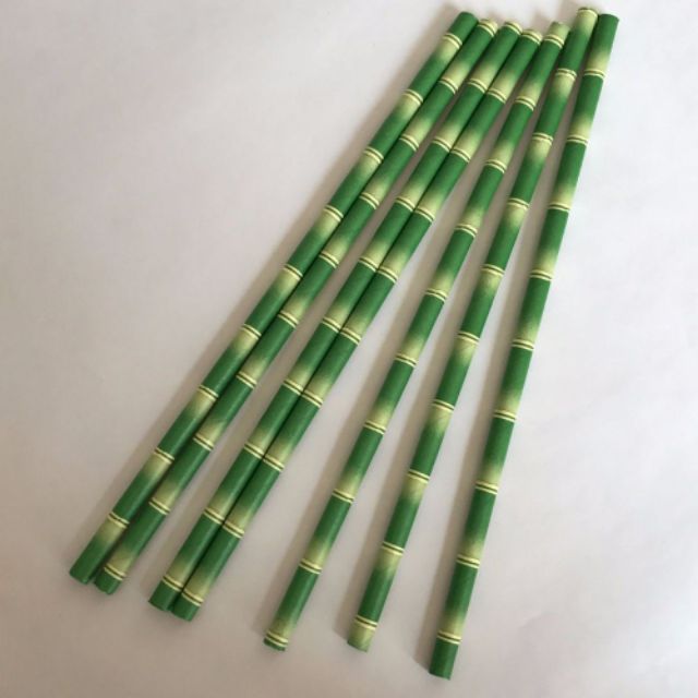 Bộ 25 ống hút giấy thân thiện môi trường.