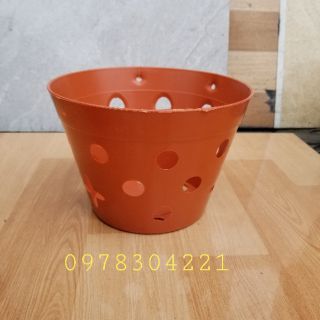 Chậu (giỏ) trồng hoa phong lan, giả gốm Đất Đỏ