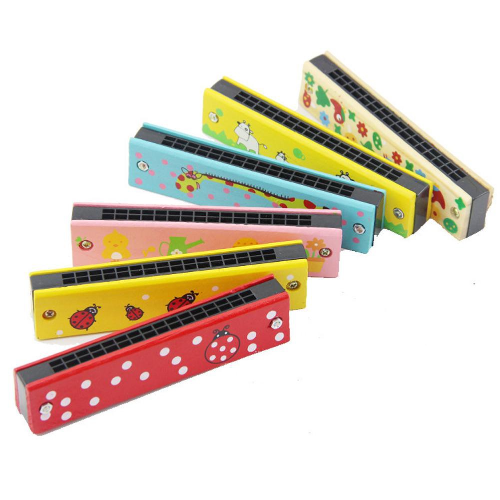 Kèn harmonica chất liệu gỗ dành cho bé màu sắc ngẫu nhiên