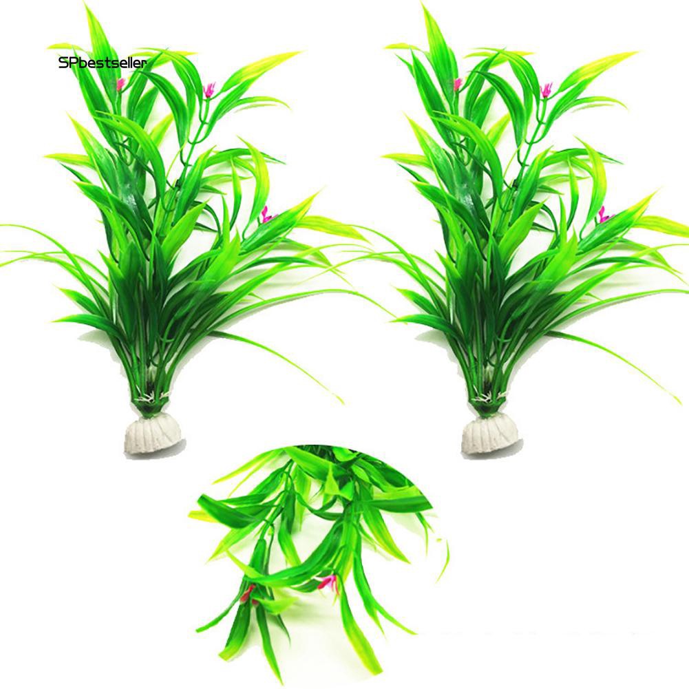 Cây cỏ nhân tạo bằng nhựa trang trí bể cá