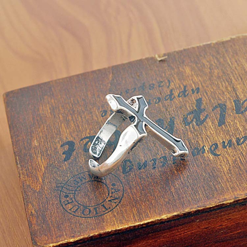 Set 2 Nhẫn Hở Màu Đen Phong Cách Gothic Cổ Điển Cho Nam Và Nữ