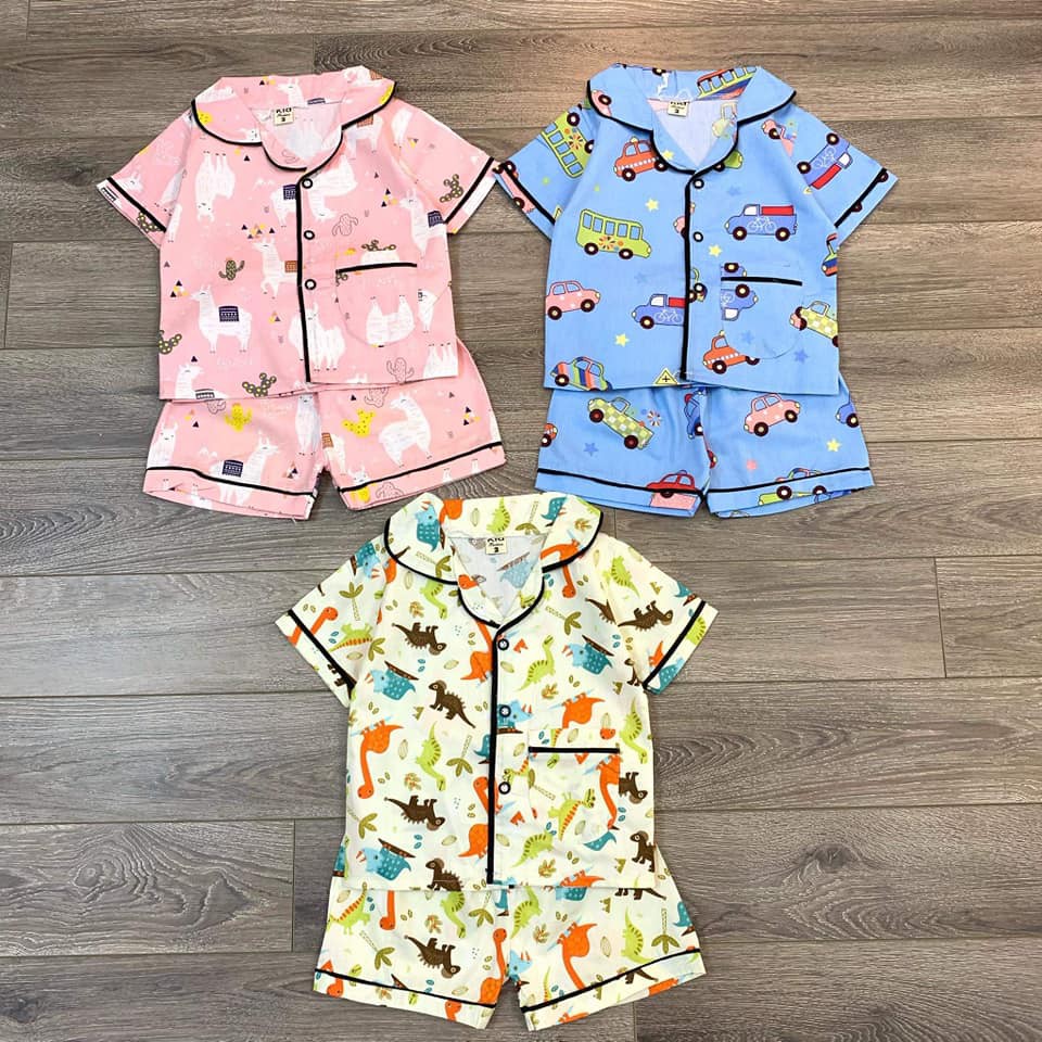 BỘ Pijama thô hàn cho bé trai , bé gái - bp5