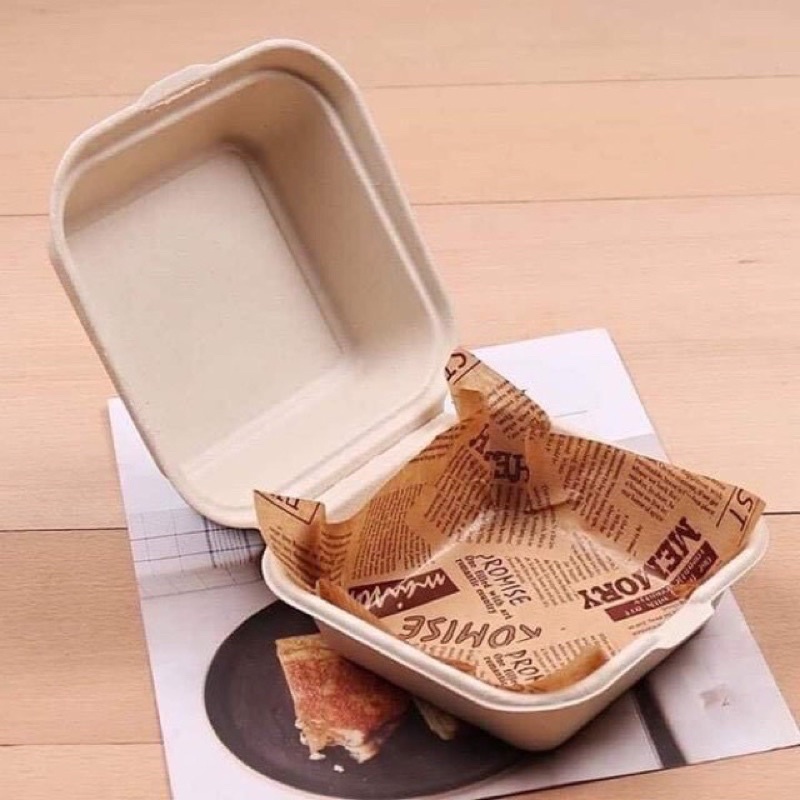 10 Hộp bã mía 15x15x8cm