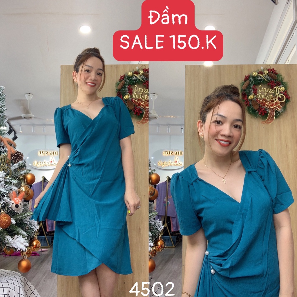SALE Đầm BIG SIZE đắp chéo ngực - Tiệc tiec - 4502