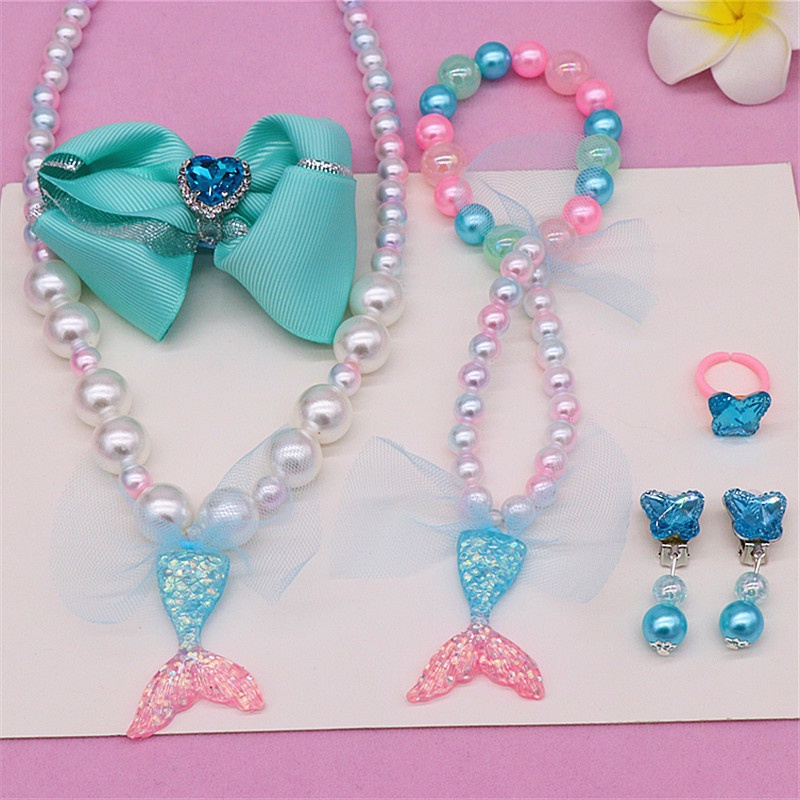 Bộ 6 Vòng cổ Mặt Tiên Cá Dễ Thương Cho Bé Gái