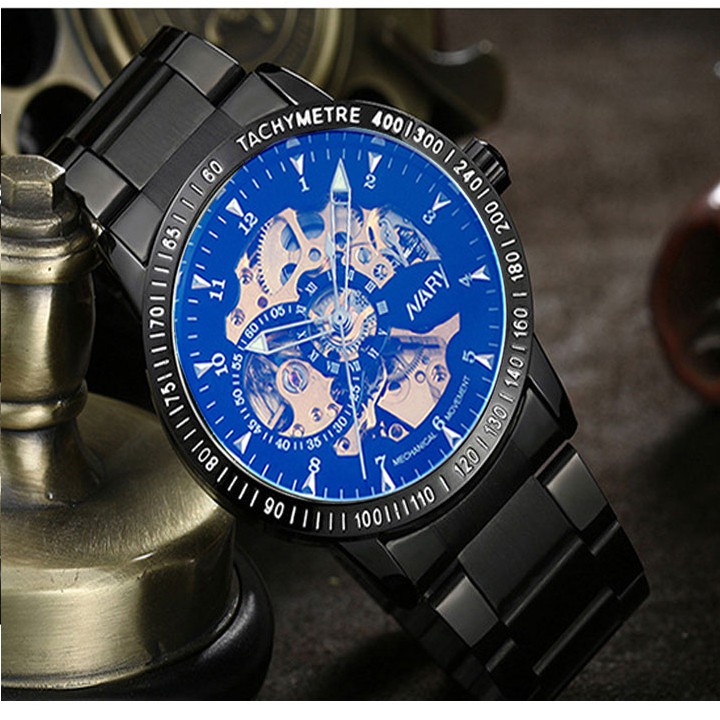 Đồng hồ nam cơ Nary chống nước chính hãng dây thép không rỉ SP609 (Nhiều màu) | BigBuy360 - bigbuy360.vn