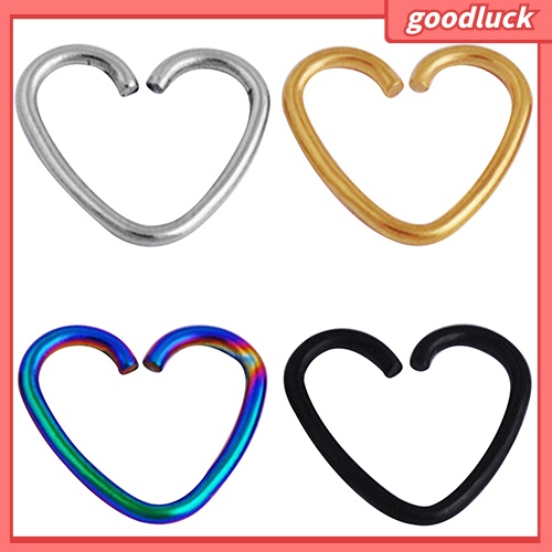 Khuyên Xỏ Mũi Hình Ngôi Sao Năm Cánh Và Trái Tim Bằng Thép Không Gỉ