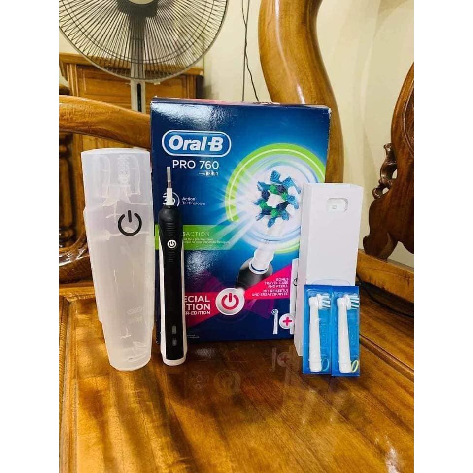 Bàn chải điện Oral-B Pro 760 Cross Action + refill + travel case