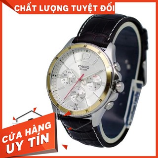 Hot đồng hồ nam dây da casio chính hãng anh khuê mtp-1374l-7avdf chính hãng 100%